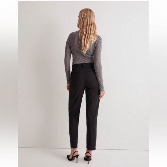 NWT Madewell The Petite Fairbanks Pant in True Black Size 6P - Picture 6 of 16